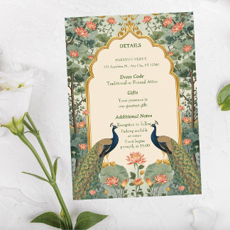 Luxury Pichwai Indian Wedding Enclosure Card