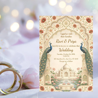 Luxury Pichwai Indian Wedding Invitation