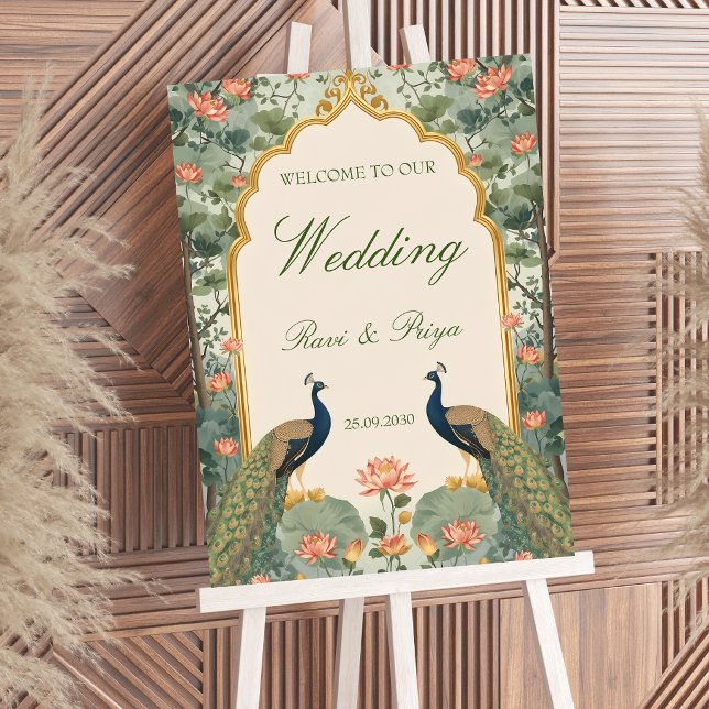Luxury Pichwai Indian Wedding Welcome Sign (Creator Uploaded)