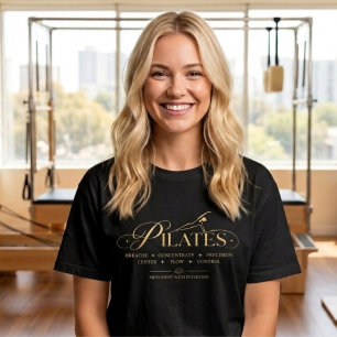 Luxury Pilates The Core Principles Gold T-Shirt