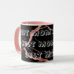 Luxury Pink Black Marble Customize Mug