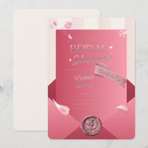 Luxury Pink Bridal Shower Invitation Editable Ro