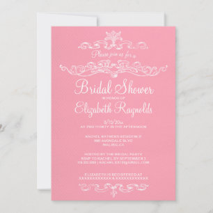 Luxury Pink Bridal Shower Invitations