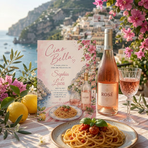Luxury Pink Ciao Bella Positano Invitation