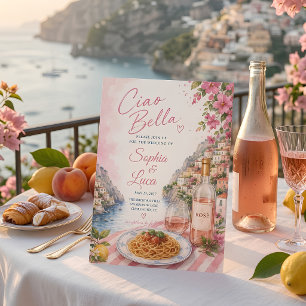 Luxury Pink Ciao Bella Positano Invitation