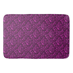 Luxury Pink Damask Floral Bath Mat