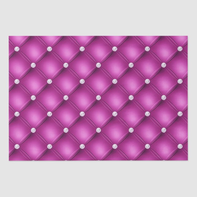 Luxury Pink Diamond Tufted Pattern Tissue Paper (Front)