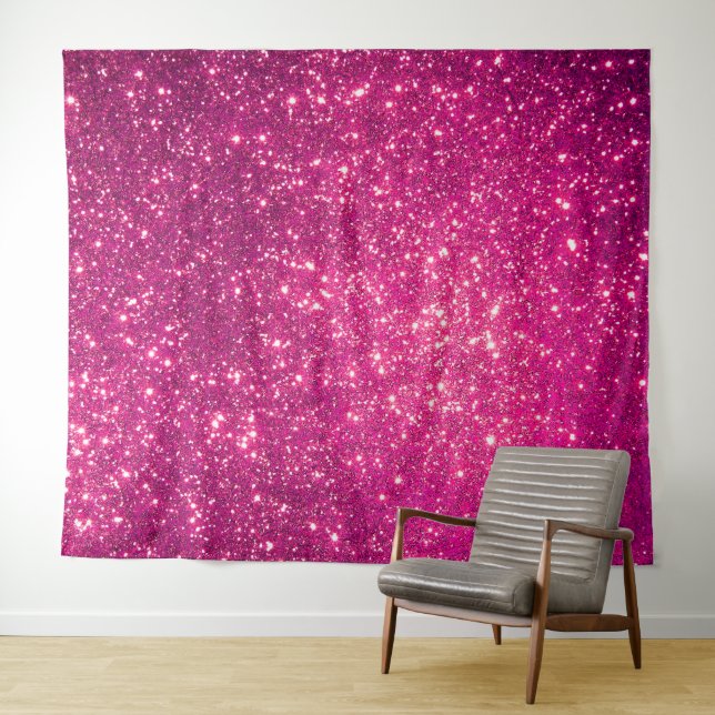 Luxury Pink Gold Glitter Tapestry (In Situ (Horizontal))