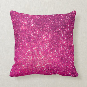 Luxury Pink Gold Glitter Throw Pillow