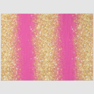 Luxury Pink Gold Glitter Tissue Paper