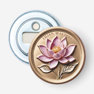 Luxury Pink Lotus Gold Bottle Cap Opener