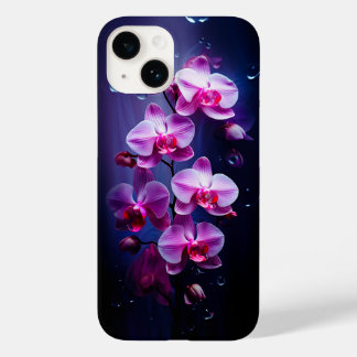 Luxury Pink Orchid Flowers Case-Mate iPhone 14 Case