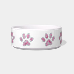 Luxury Pink Paw Print Bowl
