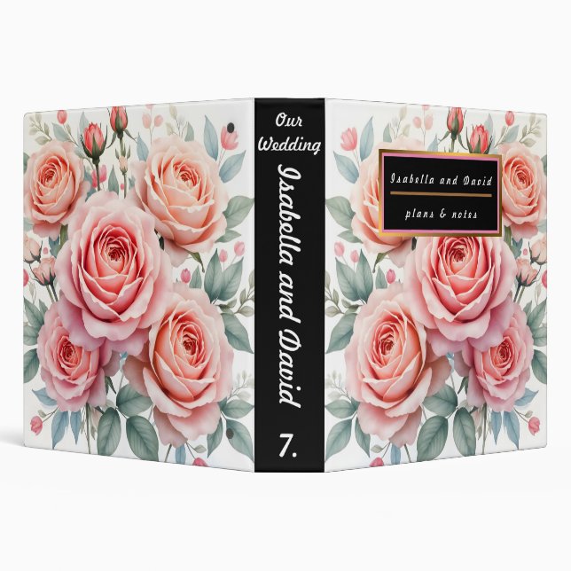 Luxury Pink Roses Beautiful Popular Collection Binder (Background)