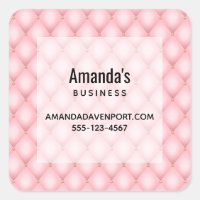 Luxury Pink Tufted Diamond Pattern Business