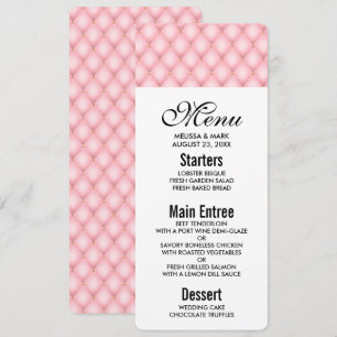 Luxury Pink Tufted Diamond Pattern Invitation