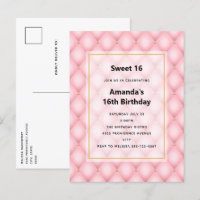 Luxury Pink Tufted Diamond Pattern