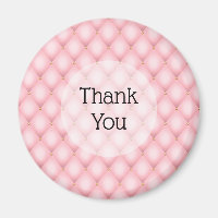Luxury Pink Tufted Diamond Pattern Thank You
