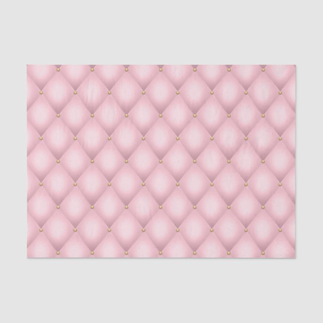 Luxury Pink Tufted Diamond Pattern Tissue Paper (Front)