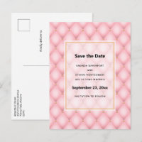 Luxury Pink Tufted Diamond Pattern Wedding