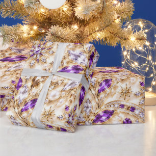 Luxury Plum Christmas Wrapping Paper