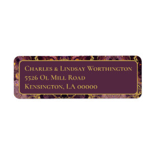 Luxury Plum Purple And Gold