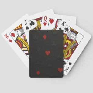 Luxury Poker Card Background - Black & Red Design