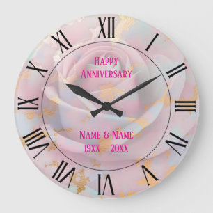 Luxury Popular Blush Pink Mint Gold Collection Large Clock