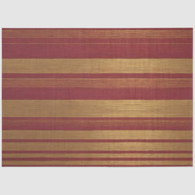 Luxury Popular Burgundy Gold Linen Collection Tissue Paper (Front)