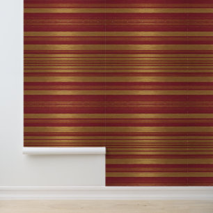 Luxury Popular Burgundy Gold Linen Collection Wallpaper