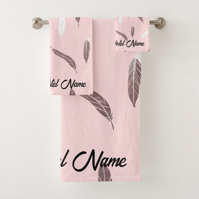 Luxury Popular Feathers Boho Collection Bath Towel Set (Insitu)