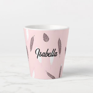 Luxury Popular Feathers Boho Collection Latte Mug