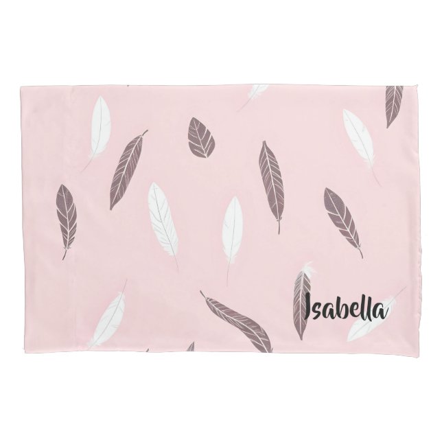 Luxury Popular Feathers Boho Collection Pillowcase (Front)
