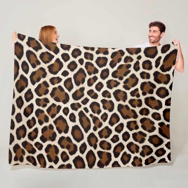 Luxury Popular White Leopard Elegant Collection Fleece Blanket