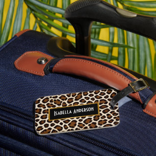 Luxury Popular White Leopard Elegant Collection Luggage Tag