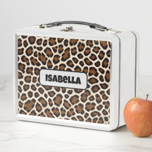 Luxury Popular White Leopard Elegant Collection Metal Lunch Box