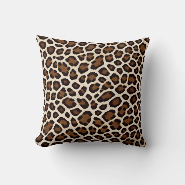 Luxury Popular White Leopard Elegant Collection Throw Pillow (Front)