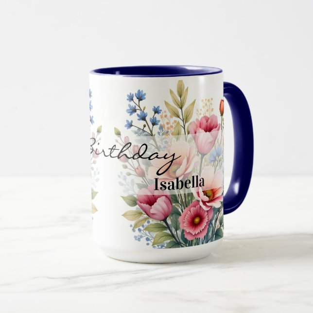 Luxury Popular Wildflowers Beautiful Collection Mug (Front Right)
