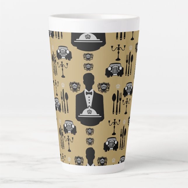 Luxury Posh Elegant Gift Latte Mug (Front)