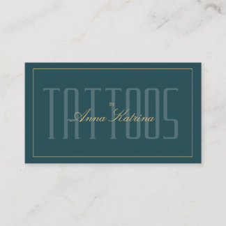 Luxury Premium Tattoo Artist Appointment Business Card
