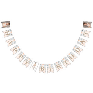 Luxury Princess Birthday glitter Photo Bunting Flags
