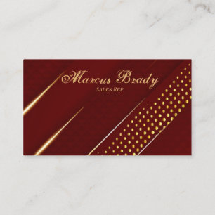 Luxury Professional Red and Gold Business Card