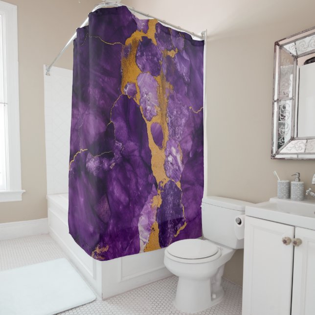 Luxury Purple Amethyst Geode Gold Agate (In Situ)