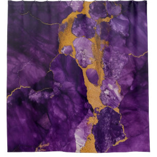 Luxury Purple Amethyst Geode Gold Agate