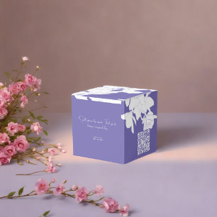 Luxury purple flowry favor box