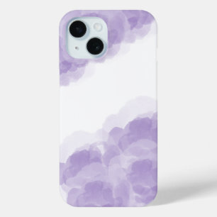 Luxury Purple Magic Rose Watercolor Abstract Art iPhone 15 Case