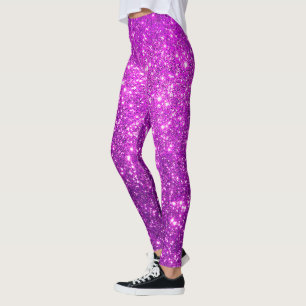 Luxury Purple Popular Gift Gold Glitter Leggings