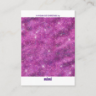  Luxury Purple Sparkles Earring Display Holder Business Card
