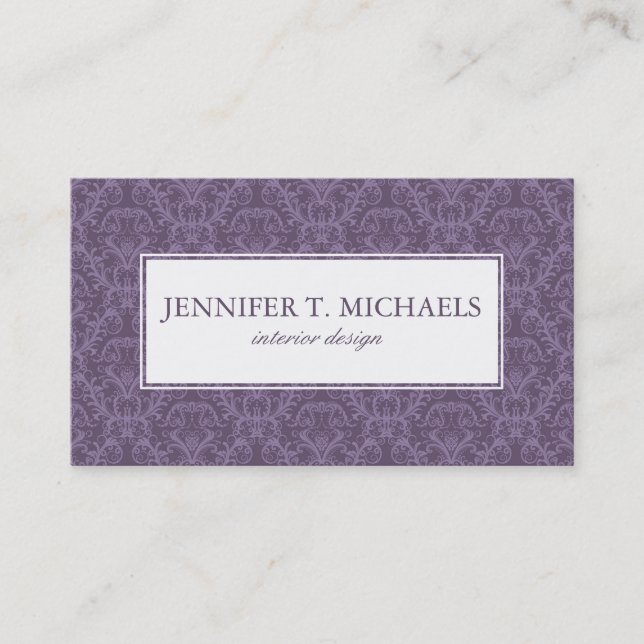 Luxury Purple Wallpaper Business Card (Front)