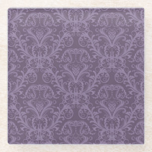 Luxury Purple Wallpaper Glass Coaster